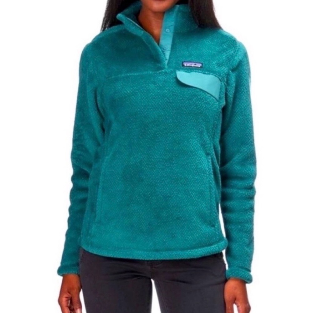 Patagonia Women's Re-Tool Snap-T Pullover, size small, teal